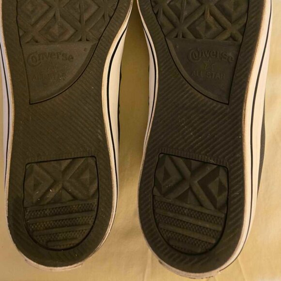 Grey Leather Converse All Stars Low Top Sneakers Men's Size 9 Women's Size 11 - Picture 5 of 12